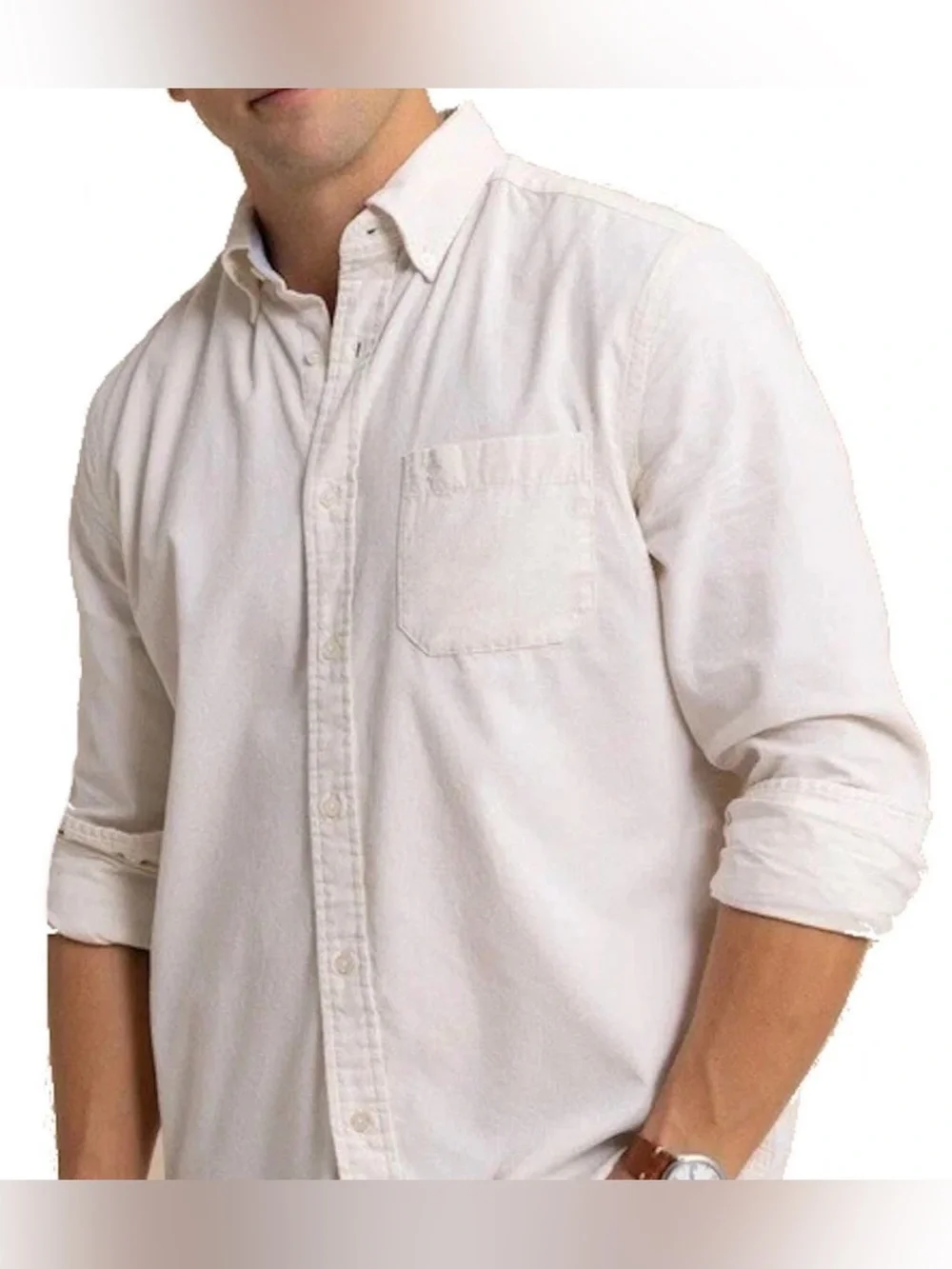 NEW Mens Size XL Southern Tide Bedford Cord Long Sleeve Sport Shirt Oatmeal $128